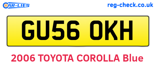GU56OKH are the vehicle registration plates.