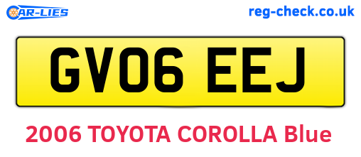 GV06EEJ are the vehicle registration plates.