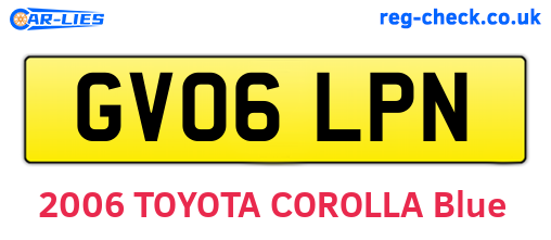 GV06LPN are the vehicle registration plates.