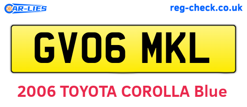 GV06MKL are the vehicle registration plates.