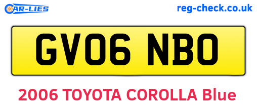 GV06NBO are the vehicle registration plates.