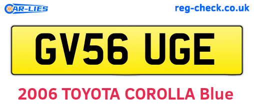 GV56UGE are the vehicle registration plates.