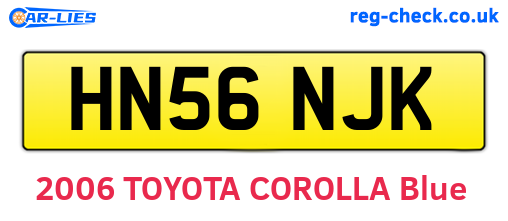 HN56NJK are the vehicle registration plates.
