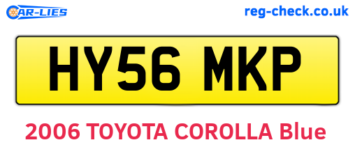 HY56MKP are the vehicle registration plates.