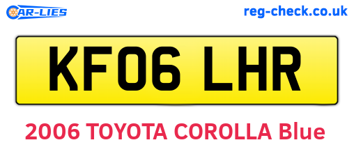 KF06LHR are the vehicle registration plates.