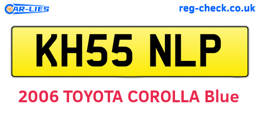 KH55NLP are the vehicle registration plates.