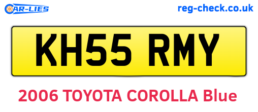 KH55RMY are the vehicle registration plates.
