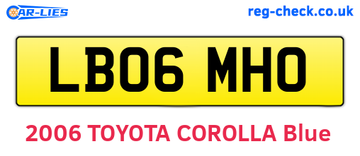 LB06MHO are the vehicle registration plates.