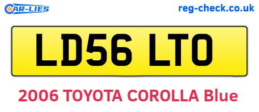 LD56LTO are the vehicle registration plates.