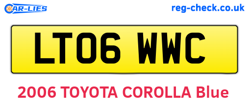 LT06WWC are the vehicle registration plates.