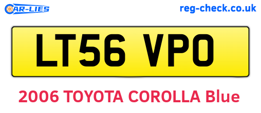 LT56VPO are the vehicle registration plates.