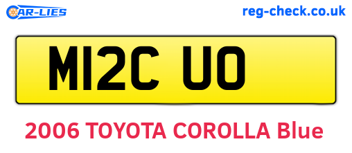 M12CUO are the vehicle registration plates.