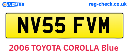 NV55FVM are the vehicle registration plates.
