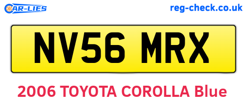 NV56MRX are the vehicle registration plates.