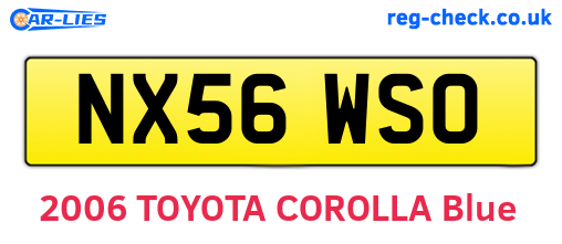 NX56WSO are the vehicle registration plates.