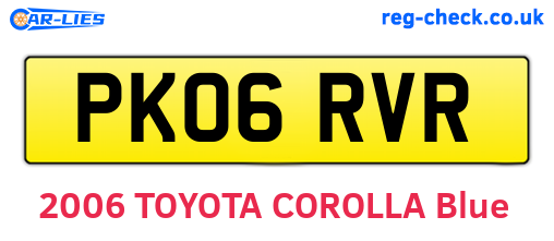 PK06RVR are the vehicle registration plates.