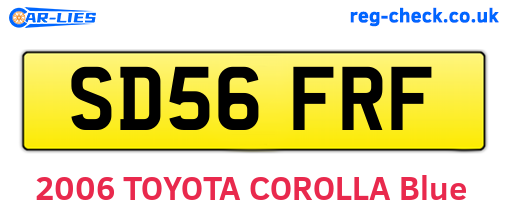 SD56FRF are the vehicle registration plates.