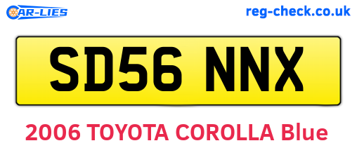 SD56NNX are the vehicle registration plates.