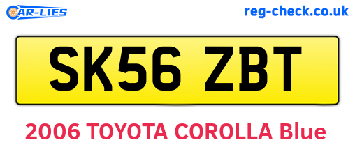 SK56ZBT are the vehicle registration plates.