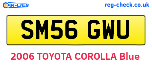 SM56GWU are the vehicle registration plates.