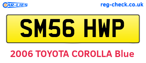 SM56HWP are the vehicle registration plates.