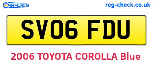SV06FDU are the vehicle registration plates.