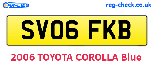 SV06FKB are the vehicle registration plates.