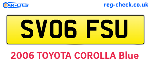 SV06FSU are the vehicle registration plates.