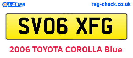 SV06XFG are the vehicle registration plates.
