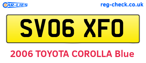 SV06XFO are the vehicle registration plates.