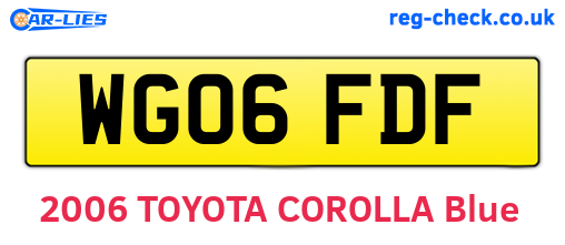 WG06FDF are the vehicle registration plates.