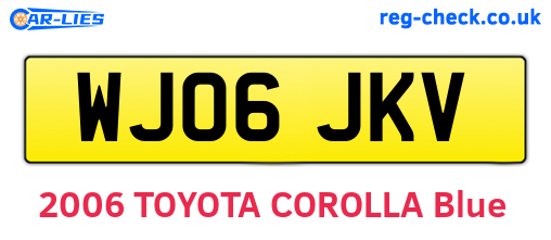 WJ06JKV are the vehicle registration plates.