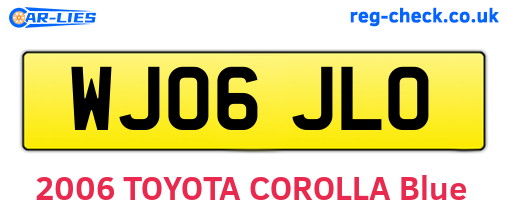 WJ06JLO are the vehicle registration plates.