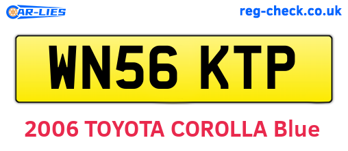 WN56KTP are the vehicle registration plates.