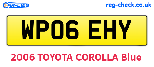 WP06EHY are the vehicle registration plates.