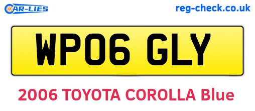 WP06GLY are the vehicle registration plates.