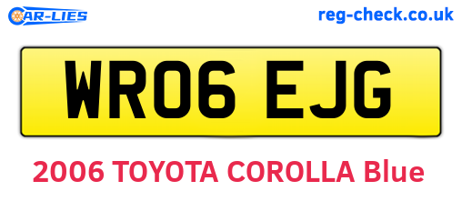 WR06EJG are the vehicle registration plates.