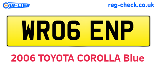 WR06ENP are the vehicle registration plates.