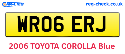 WR06ERJ are the vehicle registration plates.