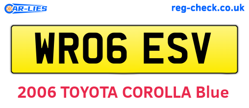 WR06ESV are the vehicle registration plates.