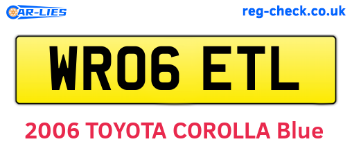WR06ETL are the vehicle registration plates.