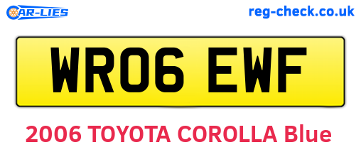 WR06EWF are the vehicle registration plates.