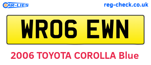 WR06EWN are the vehicle registration plates.