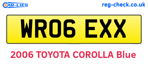 WR06EXX are the vehicle registration plates.