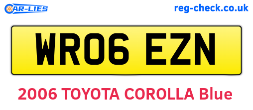 WR06EZN are the vehicle registration plates.
