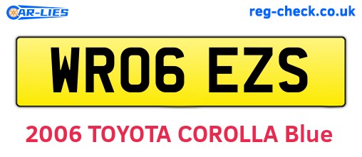 WR06EZS are the vehicle registration plates.