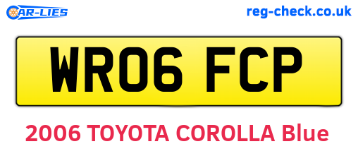 WR06FCP are the vehicle registration plates.