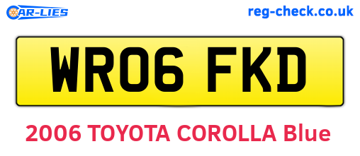 WR06FKD are the vehicle registration plates.