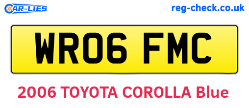 WR06FMC are the vehicle registration plates.
