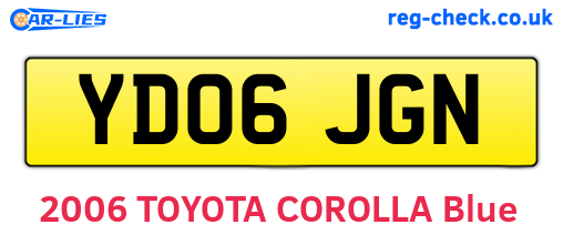 YD06JGN are the vehicle registration plates.